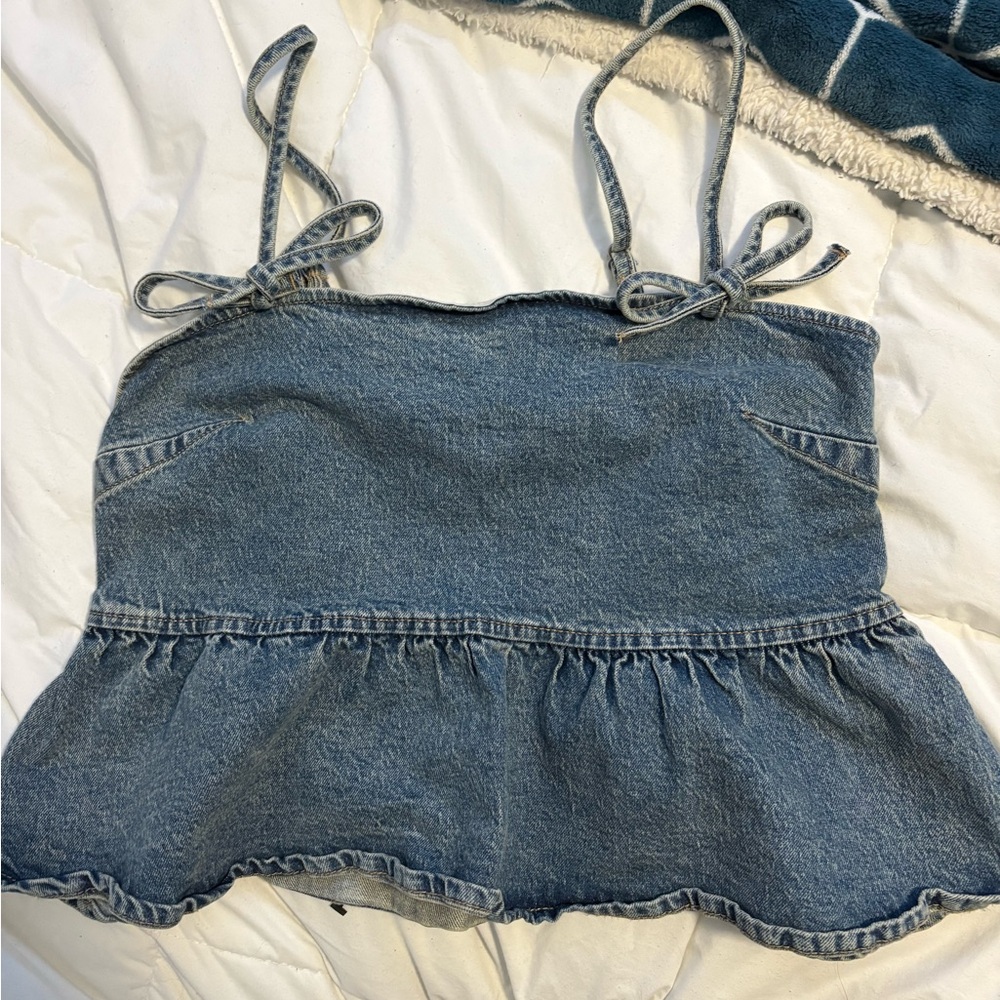 Wild Fable Denim Blue Camisole Top